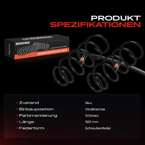 Frankberg 2x Fahrwerksfeder Vorderachse für Toyota Yaris P9 1.4L 2005-2012 Bild Frankberg 2x Fahrwerksfeder Vorderachse für Toyota Yaris P9 1.4L 2005-2012