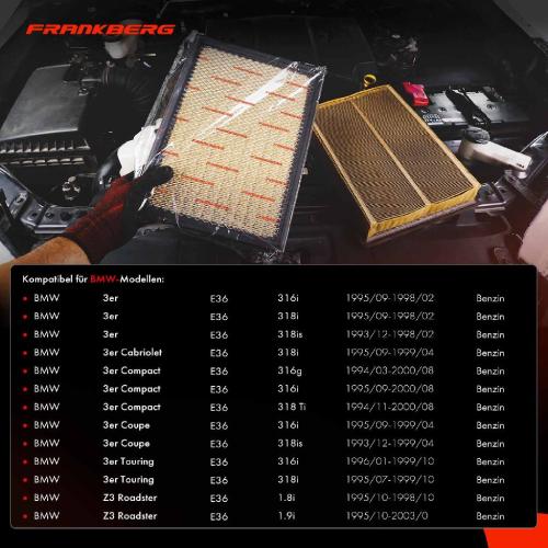 2x Luftfilter Filtereinsatz für BMW 3er E36 316 318 Z3 Roadster E36 1.8 1.9 Bild 2x Luftfilter Filtereinsatz für BMW 3er E36 316 318 Z3 Roadster E36 1.8 1.9