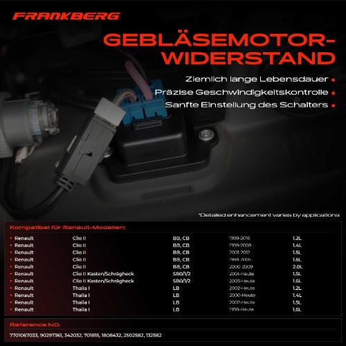 1x Widerstand Vorwiderstand Gebläsemotor für Renault Clio II BB CB Thalia I LB ab 1998 Bild 1x Widerstand Vorwiderstand Gebläsemotor für Renault Clio II BB CB Thalia I LB ab 1998