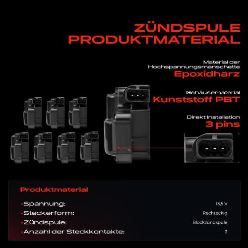 Frankberg 8x Zündspule? Zündkerze für Mercedes-Benz W169 W245 W202 W203 CL203 S202 S203 C208 C209 A208 A209 C219 Bild Frankberg 8x Zündspule? Zündkerze für Mercedes-Benz W169 W245 W202 W203 CL203 S202 S203 C208 C209 A208 A209 C219