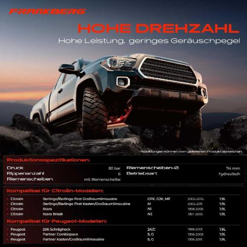 1x Servopumpe hydraulisch für Citroën Berlingo Xsara Peugeot 206 Partner Bild 1x Servopumpe hydraulisch für Citroën Berlingo Xsara Peugeot 206 Partner