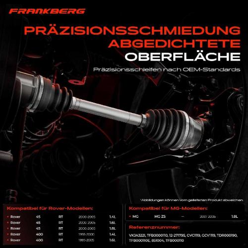1x Antriebswelle Gelenksatz Vorderachse für Rover 45 400 RT MG ZS 120 1995-2005 Bild 1x Antriebswelle Gelenksatz Vorderachse für Rover 45 400 RT MG ZS 120 1995-2005