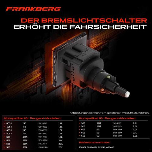 1x Bremslichtschalter für Peugeot 405 I 605 505 15B 1981-1999 Bild 1x Bremslichtschalter für Peugeot 405 I 605 505 15B 1981-1999