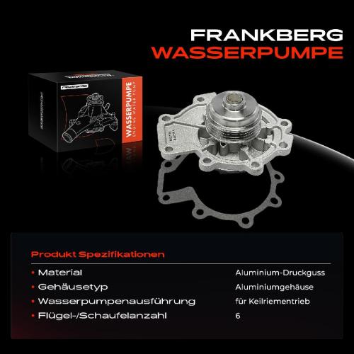 Frankberg 1x Wasserpumpe Kühlwasserpumpe für Ford Cougar EC Mondeo I II III GBP BAP BFP B4Y Jaguar X-Type CF1 Bild Frankberg 1x Wasserpumpe Kühlwasserpumpe für Ford Cougar EC Mondeo I II III GBP BAP BFP B4Y Jaguar X-Type CF1