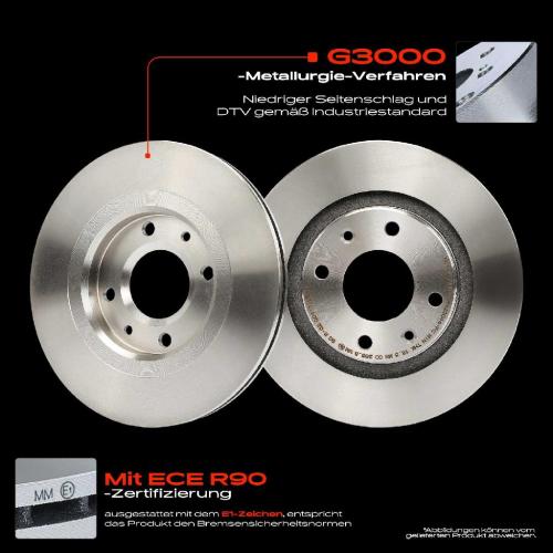 2x Bremsscheiben Vorderachse für Peugeot 206 CC Schrägheck 305 II 306 Cabriolet 1982-2015 Bild 2x Bremsscheiben Vorderachse für Peugeot 206 CC Schrägheck 305 II 306 Cabriolet 1982-2015