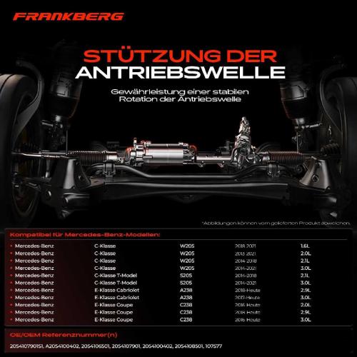 1x Lagerung Gelenkwelle Kardanwellenlager für Mercedes-Benz W205 A205 C205 S205 A238 C Bild 1x Lagerung Gelenkwelle Kardanwellenlager für Mercedes-Benz W205 A205 C205 S205 A238 C