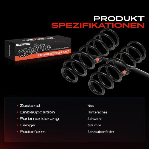 2x Fahrwerksfeder Hinterachse für Peugeot 5008 0E 0U Citroën Berlingo Kasten Bild 2x Fahrwerksfeder Hinterachse für Peugeot 5008 0E 0U Citroën Berlingo Kasten