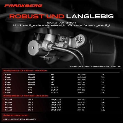 1x Hauptbremszylinder Bremszylinder für Nissan Micra III K12 Note E11 NE11 Renault Clio III Modus Bild 1x Hauptbremszylinder Bremszylinder für Nissan Micra III K12 Note E11 NE11 Renault Clio III Modus