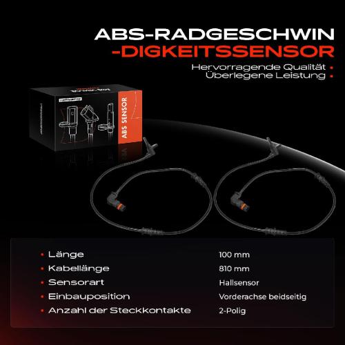 Frankberg 2x ABS Sensor Vorderachse beidseitig für Mercedes-Benz C-Klasse W205 Cabriolet A205 Coupe C205 T-Model S205 Bild Frankberg 2x ABS Sensor Vorderachse beidseitig für Mercedes-Benz C-Klasse W205 Cabriolet A205 Coupe C205 T-Model S205