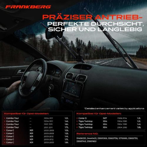 Frankberg 1x Wischermotor Scheibenwischermotor Vorne für Opel Combo Corsa C Corsa D Tigra Bild Frankberg 1x Wischermotor Scheibenwischermotor Vorne für Opel Combo Corsa C Corsa D Tigra