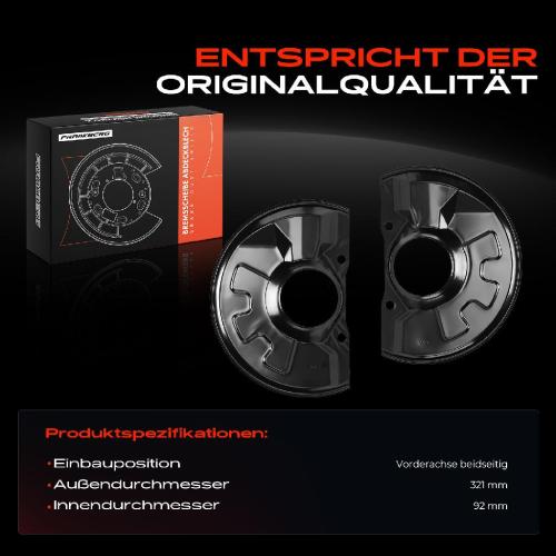 2x Ankerblech Bremsscheibe Vorderachse Beidseitig für Mitsubishi Carisma DA Volvo S40 VS V40 645 Bild 2x Ankerblech Bremsscheibe Vorderachse Beidseitig für Mitsubishi Carisma DA Volvo S40 VS V40 645