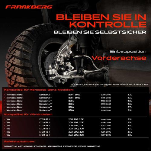 2x Spurstangenkopf Vorderachse für VW LT 28-35 II Bus 28-46 II Kasten Pritsche/Fahrgestell Mercedes-Benz B901 Bild 2x Spurstangenkopf Vorderachse für VW LT 28-35 II Bus 28-46 II Kasten Pritsche/Fahrgestell Mercedes-Benz B901