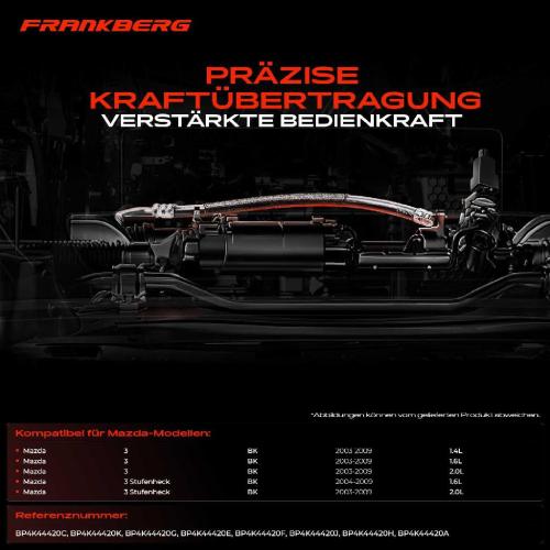 1x Seilzug Feststellbremse Hinterachse links für Mazda 3 Stufenheck BK 1.3L 2003-2009 Bild 1x Seilzug Feststellbremse Hinterachse links für Mazda 3 Stufenheck BK 1.3L 2003-2009