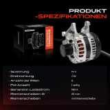 1x Lichtmaschine Generator für Audi A4 8K2 Allroad 8KH A5 8T3 A6 4F2 2.0L