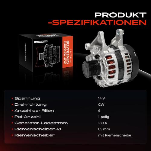 1x Lichtmaschine Generator für Audi A4 8K2 Allroad 8KH A5 8T3 A6 4F2 2.0L Bild 1x Lichtmaschine Generator für Audi A4 8K2 Allroad 8KH A5 8T3 A6 4F2 2.0L