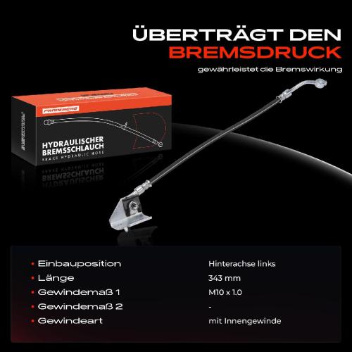 Frankberg 1x Bremsschlauch Bremsschläuche Hinterachse Links für Hyundai Accent Stufenheck KIA Rio IV FB SC YB Bild Frankberg 1x Bremsschlauch Bremsschläuche Hinterachse Links für Hyundai Accent Stufenheck KIA Rio IV FB SC YB