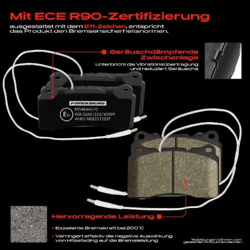 Frankberg 4x Bremsbeläge Vorderachse für Citroën C8 Van Fiat Ulysse Lancia Phedra Peugeot 807 2002-2014 Bild Frankberg 4x Bremsbeläge Vorderachse für Citroën C8 Van Fiat Ulysse Lancia Phedra Peugeot 807 2002-2014
