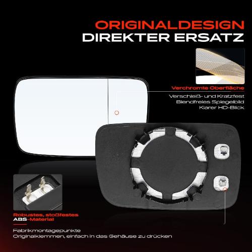 1x Spiegelglas Außenspiegel links für VW Polo Classic Van Kasten/Kombi Variant Bild 1x Spiegelglas Außenspiegel links für VW Polo Classic Van Kasten/Kombi Variant