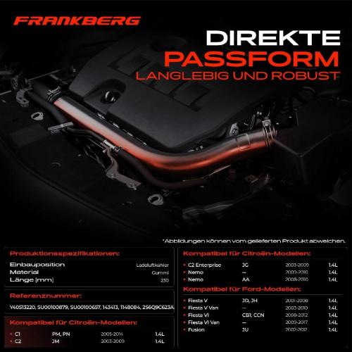 1x Kühlerschlauch Turboschlauch für Citroën C1 C2 Enterprise Nemo Kasten Kombi Ford Fiesta V Bild 1x Kühlerschlauch Turboschlauch für Citroën C1 C2 Enterprise Nemo Kasten Kombi Ford Fiesta V