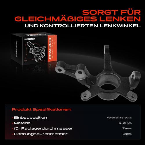 Frankberg 1x Achsschenkel Radaufhängung Vorderachse Rechts für Hyundai Getz TB 1.1L 1.3L 1.4L 1.5L 1.6L 2002-2010 Bild Frankberg 1x Achsschenkel Radaufhängung Vorderachse Rechts für Hyundai Getz TB 1.1L 1.3L 1.4L 1.5L 1.6L 2002-2010