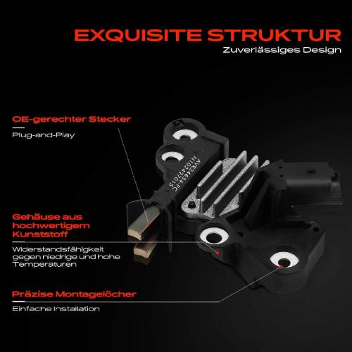 1x Lichtmaschinenregler Generatorregler für Citroën C5 3 Peugeot 407 Coupe 2.7L Bild 1x Lichtmaschinenregler Generatorregler für Citroën C5 3 Peugeot 407 Coupe 2.7L