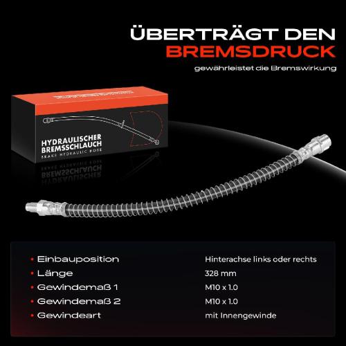 Frankberg 1x Bremsschlauch Bremsschl uche Hinterachse Links oder Rechts f r Mercedes-Benz W204 S204 A207 SL R230 180-350 Bild Frankberg 1x Bremsschlauch Bremsschl uche Hinterachse Links oder Rechts f r Mercedes-Benz W204 S204 A207 SL R230 180-350