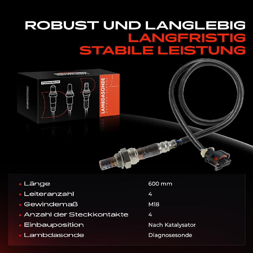 1x Lambdasonde Diagnosesonde Nach Katalysator für Opel Omega B V94 Caravan 21 22 23 2.2L