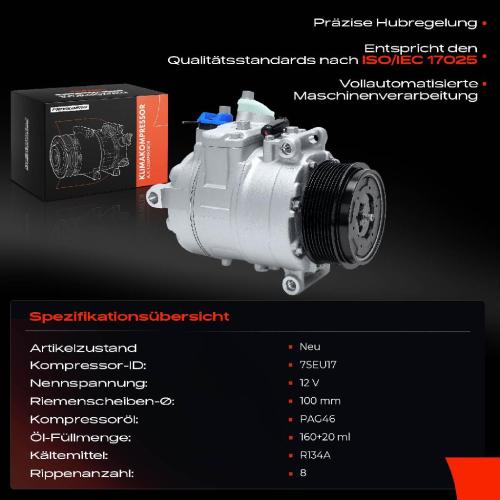 Frankberg 1x Klimakompressor für Mercedes-Benz GL-Klasse X164 M-Klasse W164 3.0L 4.0L 2006-2012 Bild Frankberg 1x Klimakompressor für Mercedes-Benz GL-Klasse X164 M-Klasse W164 3.0L 4.0L 2006-2012