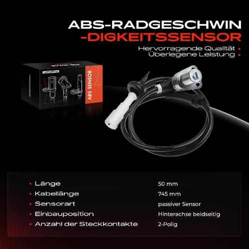 Frankberg 1x ABS Sensor Hinterachse beidseitig f r BMW 3er E30 3er Cabriolet 3er Touring 1.6L 1.8L 2.0L 1982-1994 Bild Frankberg 1x ABS Sensor Hinterachse beidseitig f r BMW 3er E30 3er Cabriolet 3er Touring 1.6L 1.8L 2.0L 1982-1994