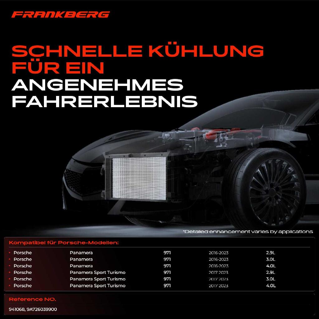 1x Kondensator Klimaanlage für Porsche Panamera Sport Turismo 971 2.9L 4.0L