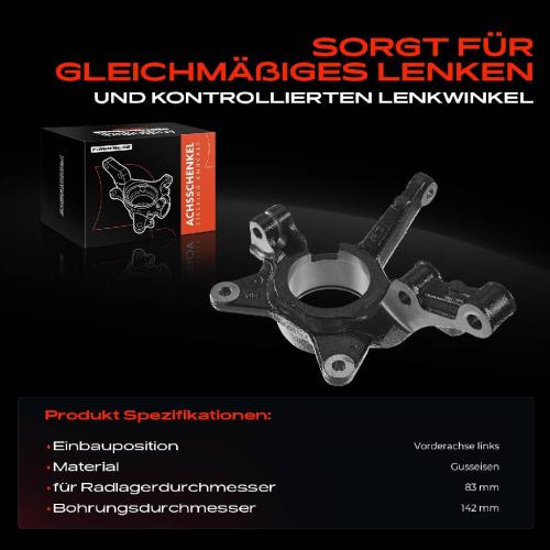 Frankberg 1x Achsschenkel Radaufhängung Vorderachse Links für Renaul Kangoo/Grand Kangoo KW0/1 FW0/1 2011-2019 Bild Frankberg 1x Achsschenkel Radaufhängung Vorderachse Links für Renaul Kangoo/Grand Kangoo KW0/1 FW0/1 2011-2019