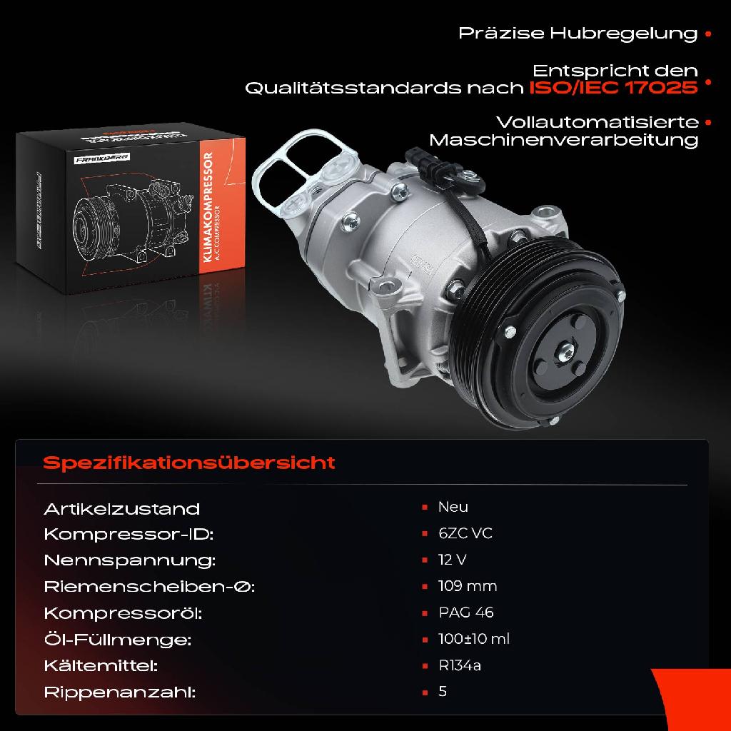 1x Klimakompressor für Opel Astra J Insignia A Meriva Zafira Chevrolet Cruze Bj ab 2010