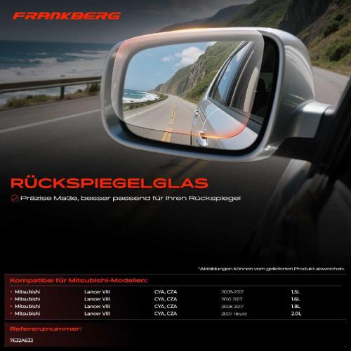 1x Spiegelglas Außenspiegel links für Mitsubishi Lancer VIII CYA CZA 2008-2017 Bild 1x Spiegelglas Außenspiegel links für Mitsubishi Lancer VIII CYA CZA 2008-2017