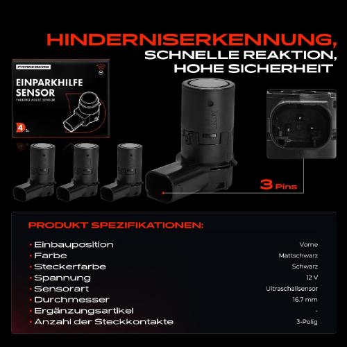 4x Parksensor PDC Sensor Vorne für Land Rover Discovery 3 L319 Freelander L314 Bild 4x Parksensor PDC Sensor Vorne für Land Rover Discovery 3 L319 Freelander L314