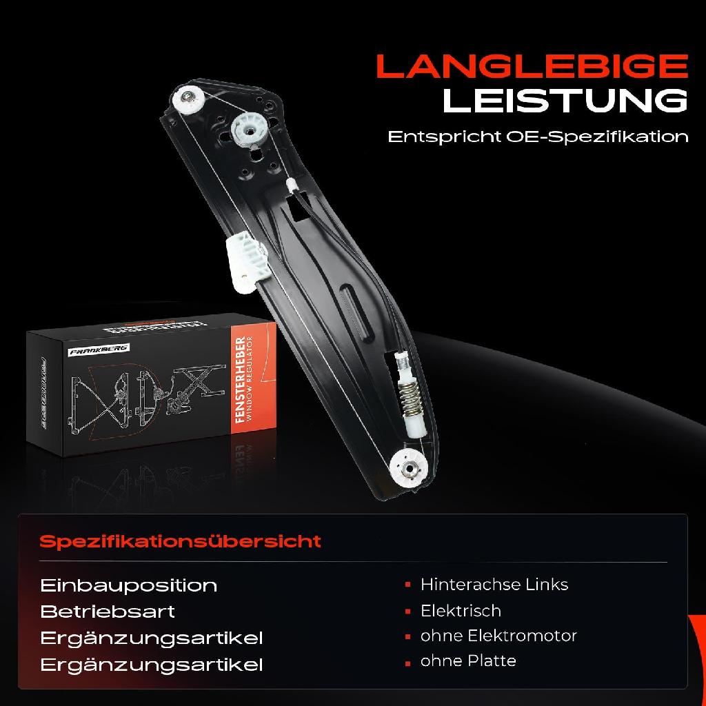 1x Fensterheber Hinten Links für BMW 7er E65 E66 E67 Limousine 2001-2009