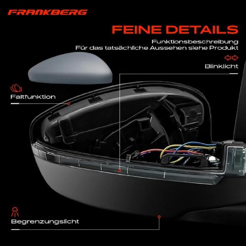 Frankberg 1x Außenspiegel Rechts für Peugeot 308 II 308 L3 LB LH LP LW L4 LC LJ LR LX 2017-2021 Bild Frankberg 1x Außenspiegel Rechts für Peugeot 308 II 308 L3 LB LH LP LW L4 LC LJ LR LX 2017-2021