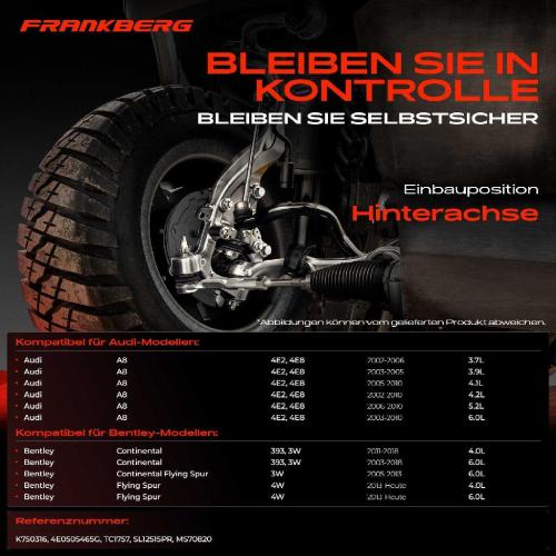 2x Koppelstange Hinterachse für VW Phaeton Audi A8 Bentley Continental Coupe Flying Spur Bj ab 2002 Bild 2x Koppelstange Hinterachse für VW Phaeton Audi A8 Bentley Continental Coupe Flying Spur Bj ab 2002