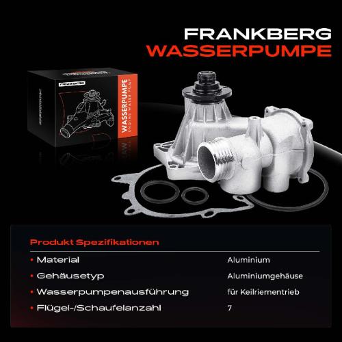 1x Wasserpumpe Kühlwasserpumpe für BMW 7er E38 8er E31 3.0L 4.0L 1993-2001 Bild 1x Wasserpumpe Kühlwasserpumpe für BMW 7er E38 8er E31 3.0L 4.0L 1993-2001