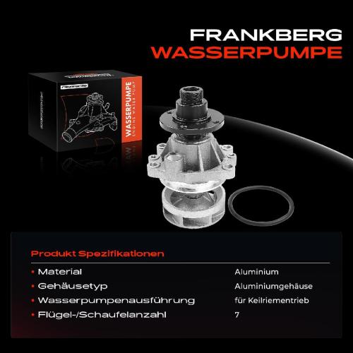 1x Wasserpumpe Kühlwasserpumpe für BMW 3er E36 318tds 325tds 5er E34 E39 525tds 7er E38 Opel Omega Bild 1x Wasserpumpe Kühlwasserpumpe für BMW 3er E36 318tds 325tds 5er E34 E39 525tds 7er E38 Opel Omega