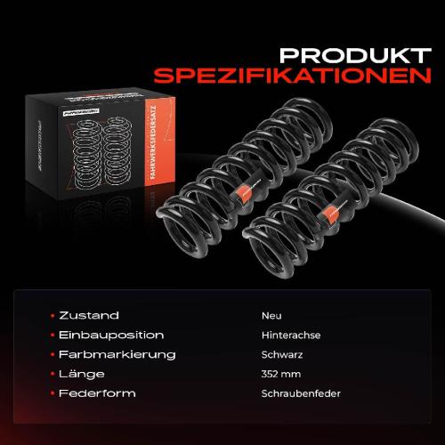 Frankberg 2x Fahrwerksfeder Hinterachse für Ssangyong Rexton/Rexton II GAB Bj ab 2006 Bild Frankberg 2x Fahrwerksfeder Hinterachse für Ssangyong Rexton/Rexton II GAB Bj ab 2006