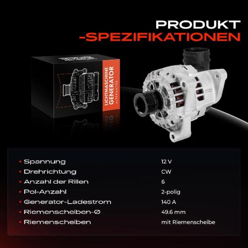 1x Lichtmaschine Generator für BMW 5er E39 520i 7er E38 X5 E53 3.0L Z3 E36 Bild 1x Lichtmaschine Generator für BMW 5er E39 520i 7er E38 X5 E53 3.0L Z3 E36