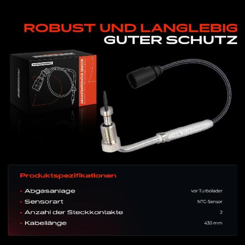 Frankberg 1x Abgastemperatursensor für VW Polo 6C1 6R1 Seat Ibiza IV Skoda Fabia III 1.4L Bild Frankberg 1x Abgastemperatursensor für VW Polo 6C1 6R1 Seat Ibiza IV Skoda Fabia III 1.4L
