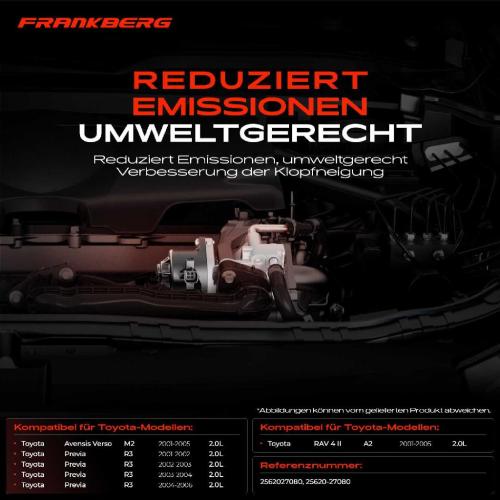 Frankberg 1x AGR-Ventil Abgasrückführungsventil für Toyota Avensis Verso M2 Previa R3 RAV 4 II A2 2.0L 2001-2006 Bild Frankberg 1x AGR-Ventil Abgasrückführungsventil für Toyota Avensis Verso M2 Previa R3 RAV 4 II A2 2.0L 2001-2006