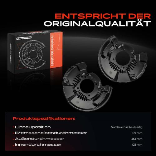 2x Ankerblech Bremsscheibe Vorderachse Beidseitig für Toyota Hilux VII Pick-up Hilux Pritsche Bild 2x Ankerblech Bremsscheibe Vorderachse Beidseitig für Toyota Hilux VII Pick-up Hilux Pritsche