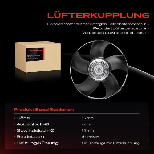 1x Lüfterkupplung Kühlerlüfte für Mercedes-Benz Sprinter 5-T Pritsche/Fahrgestell B906 Bild 1x Lüfterkupplung Kühlerlüfte für Mercedes-Benz Sprinter 5-T Pritsche/Fahrgestell B906