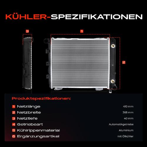 1x Kühler Wasserkühler Motorkühler für Mercedes-Benz 190 W201 C124 S124 W124 Bild 1x Kühler Wasserkühler Motorkühler für Mercedes-Benz 190 W201 C124 S124 W124