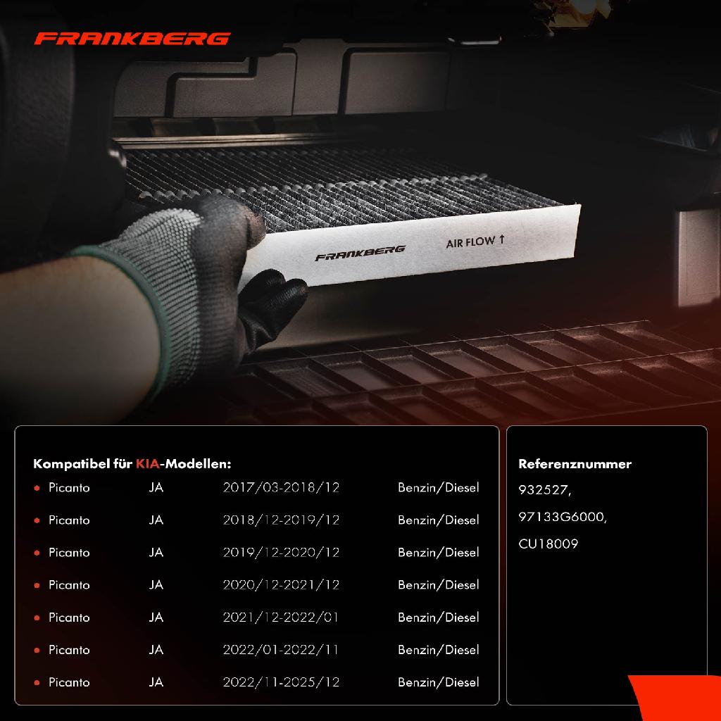1x Innenraumfilter Aktivkohle für KIA Picanto JA 1.0 Bj ab 2017