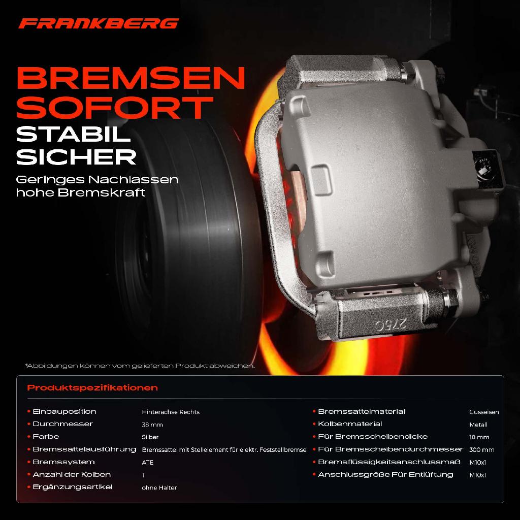 1x Bremssattel Hinterachse Rechts für Land Rover Discovery Sport Van Range Evoque