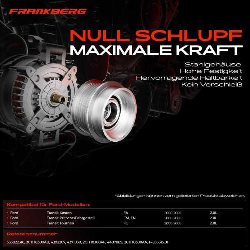 1x Generatorfreilauf Lichtmaschine für Ford Transit Tourneo 2.0L Bild 1x Generatorfreilauf Lichtmaschine für Ford Transit Tourneo 2.0L