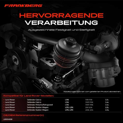 1x Ölfiltergehäuse Deckel für Land Rover Defender L316 2.4L 2007-2016 Bild 1x Ölfiltergehäuse Deckel für Land Rover Defender L316 2.4L 2007-2016